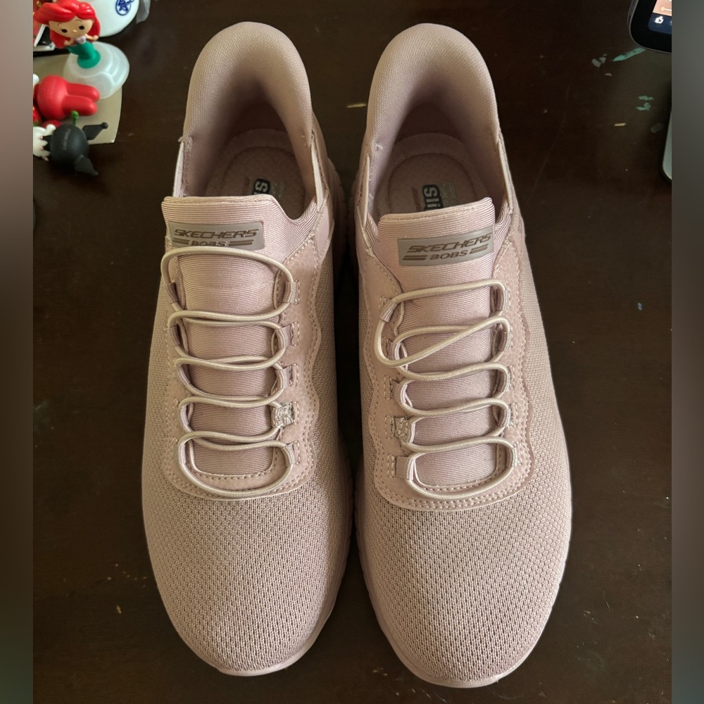 Skechers Women's Pink Slip-Ins Shoes BOBS Sport Squad Chaos Size 9 Sneakers